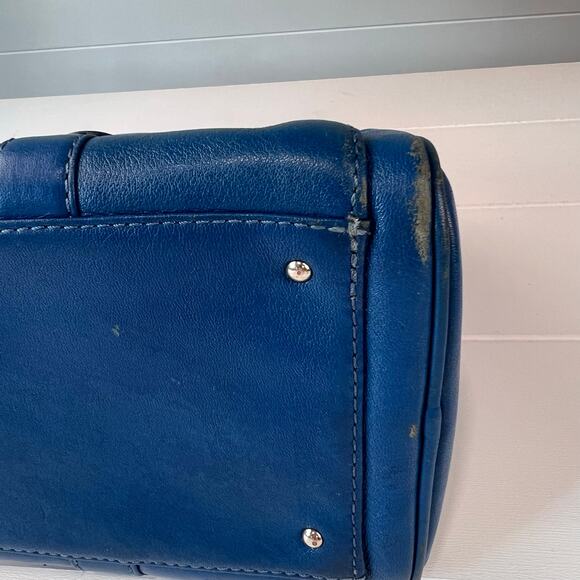 Cole Haan Vintage Cerulean Blue Handbag Purse & Ocean Alexa Wallet - Picture 10 of 16